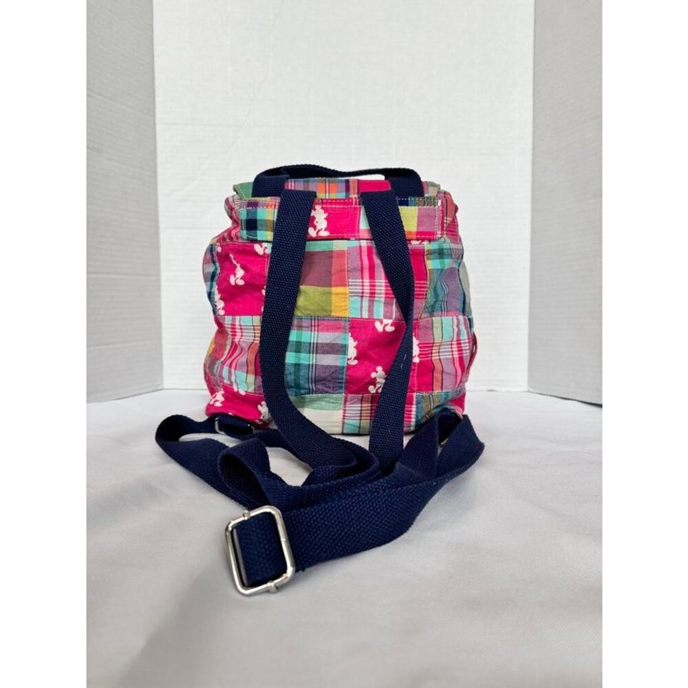 Colorful Disney Parks patchwork mini backpack with Mickey Mouse head silhouettes - Picture 12 of 16